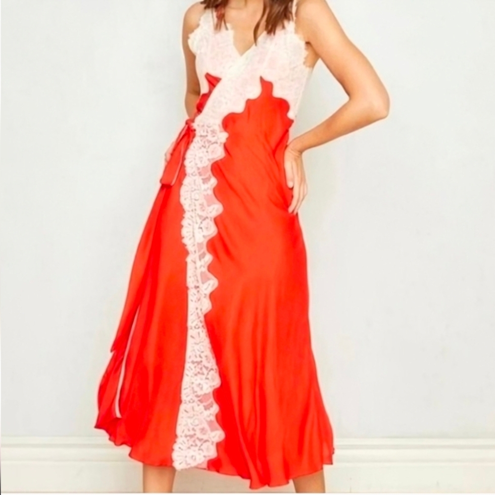 NEW WE ARE HAH DANCING QUEEN BLOOD ORANGE DRESS
